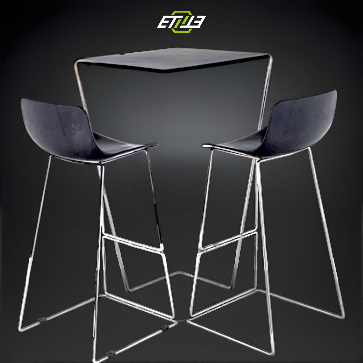 Duo – Carbon Fiber Set Bar Chair with Table