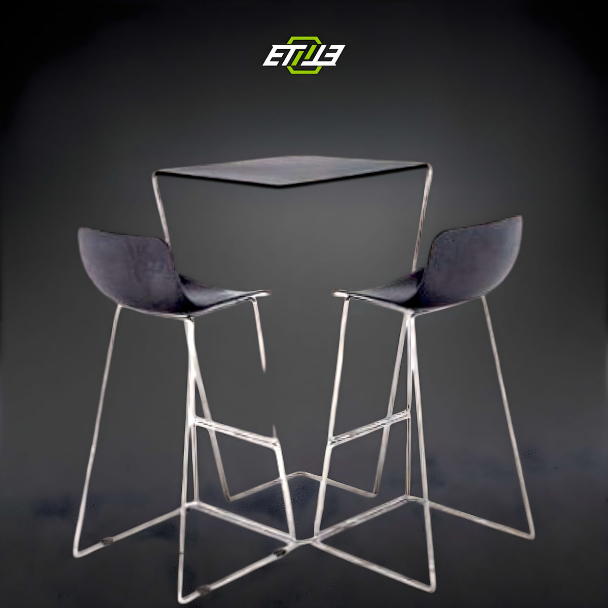 Duo – Carbon Fiber Set Bar Chair with Table