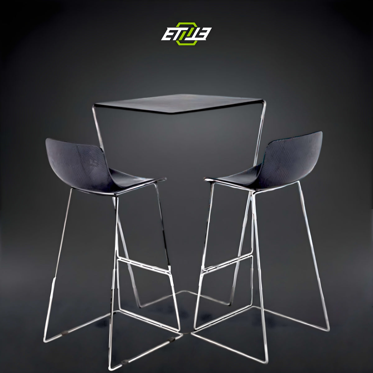 Duo – Carbon Fiber Set Bar Chair with Table