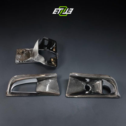 ETi Evo 8 VS-Style Carbon Fiber Air Duct & Oil Cooler Guide (3-Piece Kit) | Shopifydevstudio