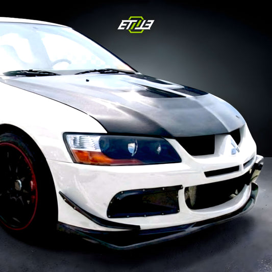 ETi Evo 8 Varis-Style Carbon Fiber Front Bumper Canards