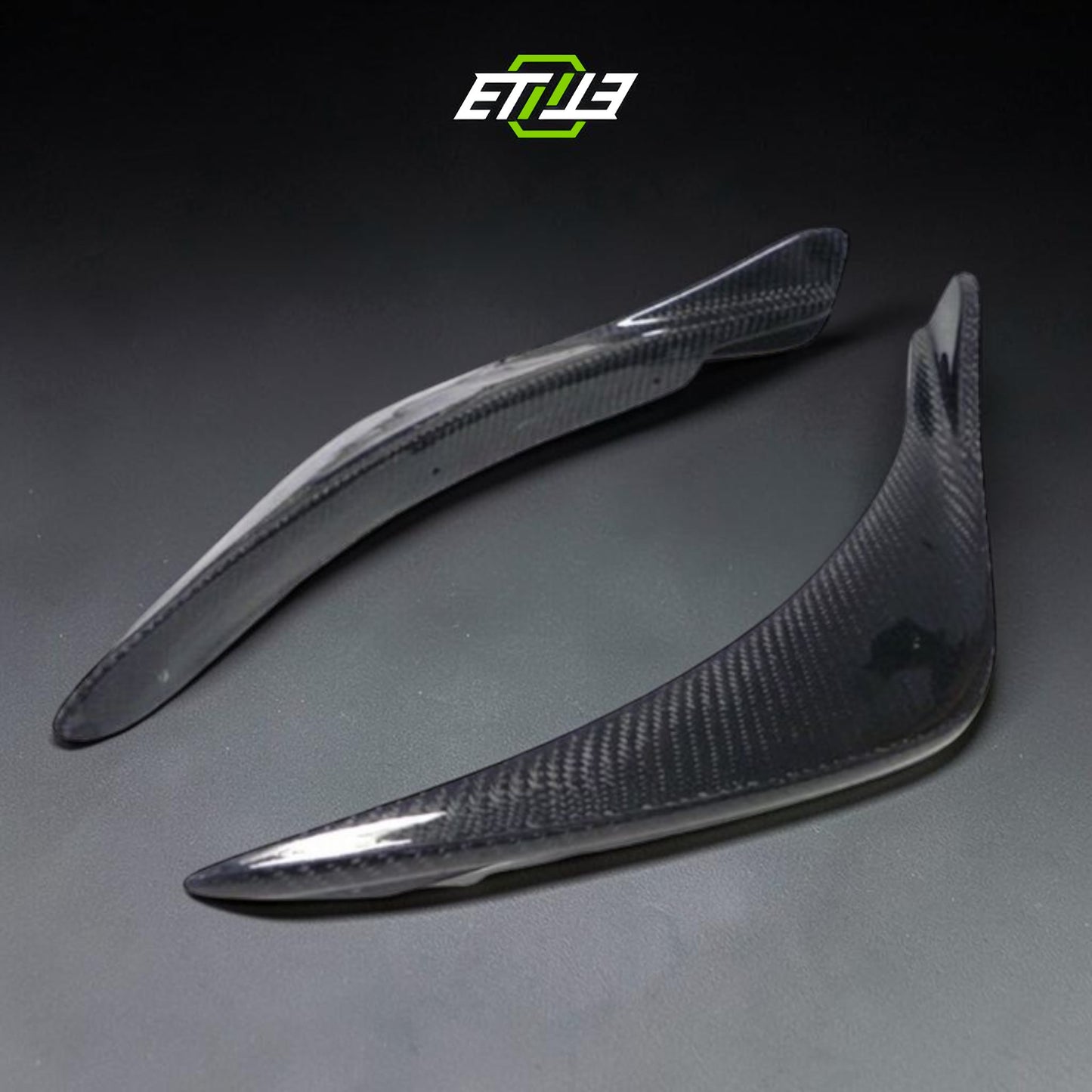 ETi Evo 8 Varis-Style Carbon Fiber Front Bumper Canards | Shopifydevstudio