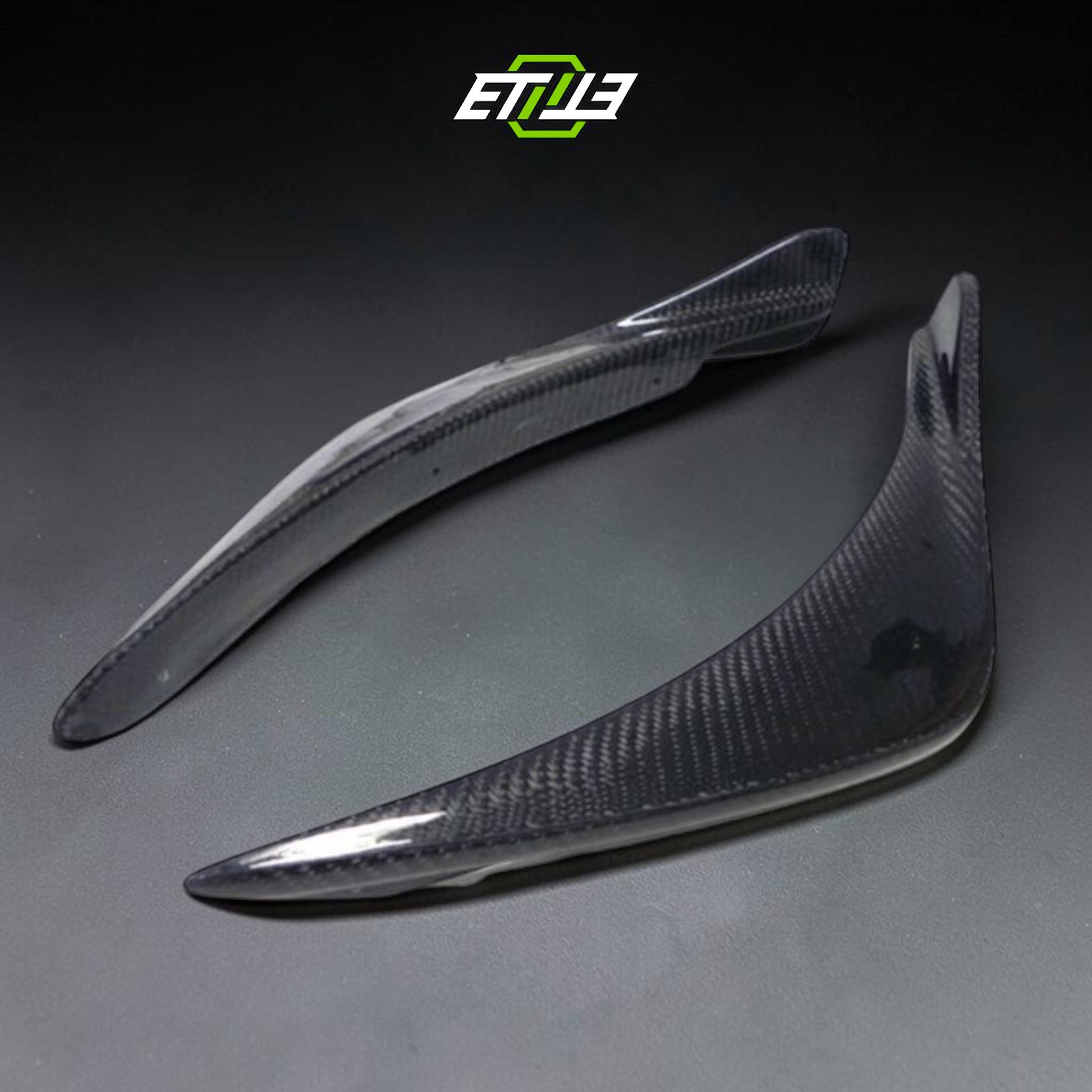 ETi Evo 8 Varis-Style Carbon Fiber Front Bumper Canards | Shopifydevstudio
