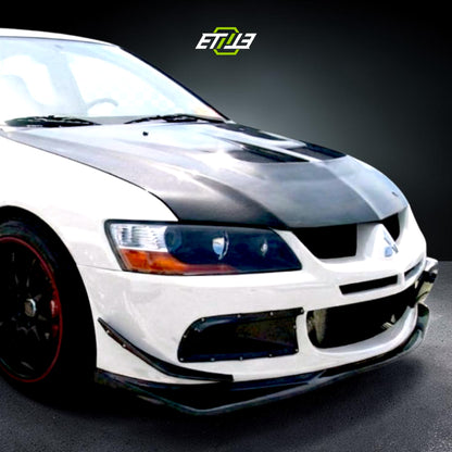 ETi Evo 8 Varis-Style Carbon Fiber Front Bumper Canards | Shopifydevstudio