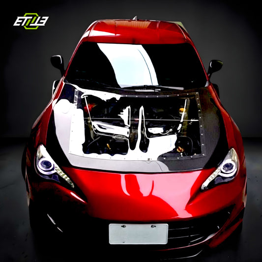 ETi GT86 Carbon Fiber X Clear Hybrid Hood