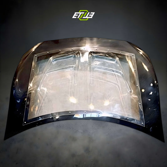ETi GT86 Carbon Fiber X Clear Hybrid Hood