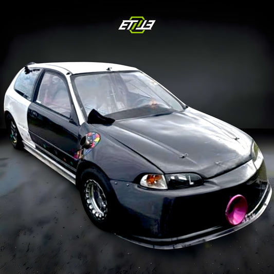 ETi Honda Civic EG Carbon Fiber Drag Racing Hood