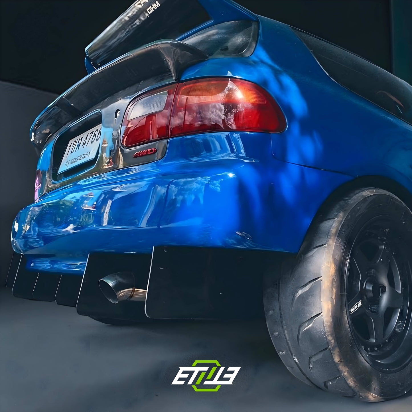 ETi Honda Civic EG Dry Carbon Fiber Drag Racing Body Kit