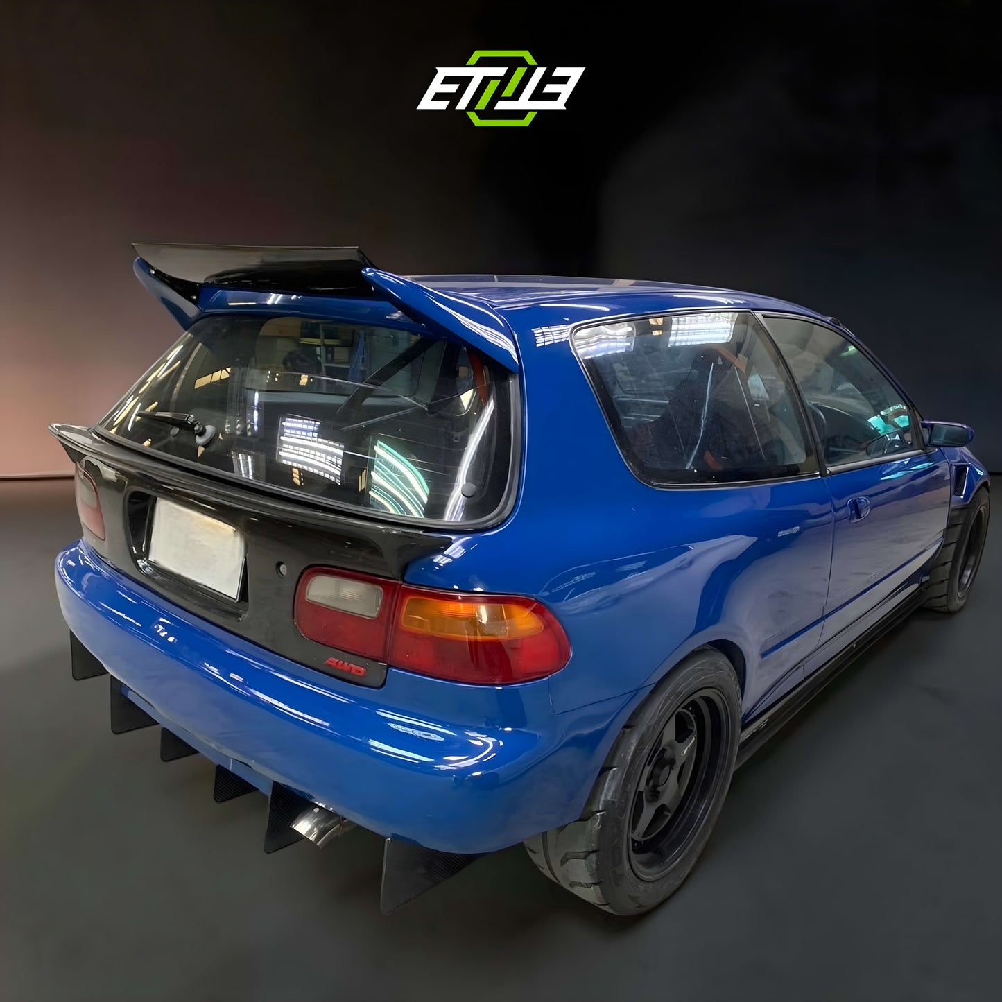 ETi Honda Civic EG Dry Carbon Fiber Drag Racing Body Kit