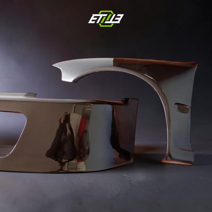 ETi Honda Civic EG Dry Carbon Fiber Drag Racing Front Fender | Shopifydevstudio