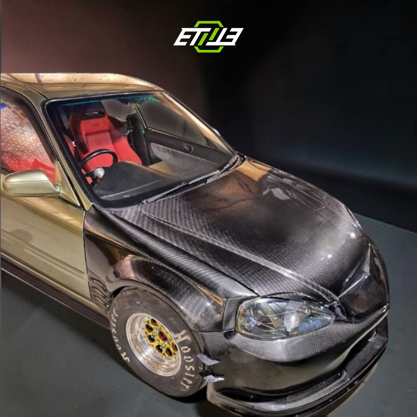 ETi Honda Civic EK 2/4-Door Wide Drag Stance Carbon Fiber Fenders | Shopifydevstudio