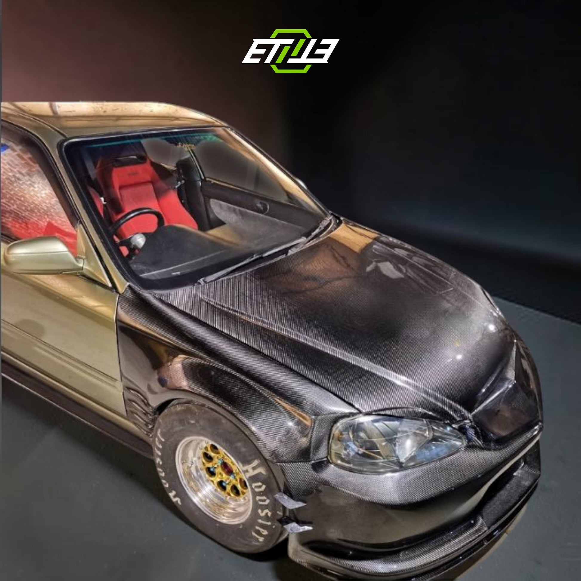 ETi Honda Civic EK 2/4-Door Wide Drag Stance Carbon Fiber Fenders | Shopifydevstudio