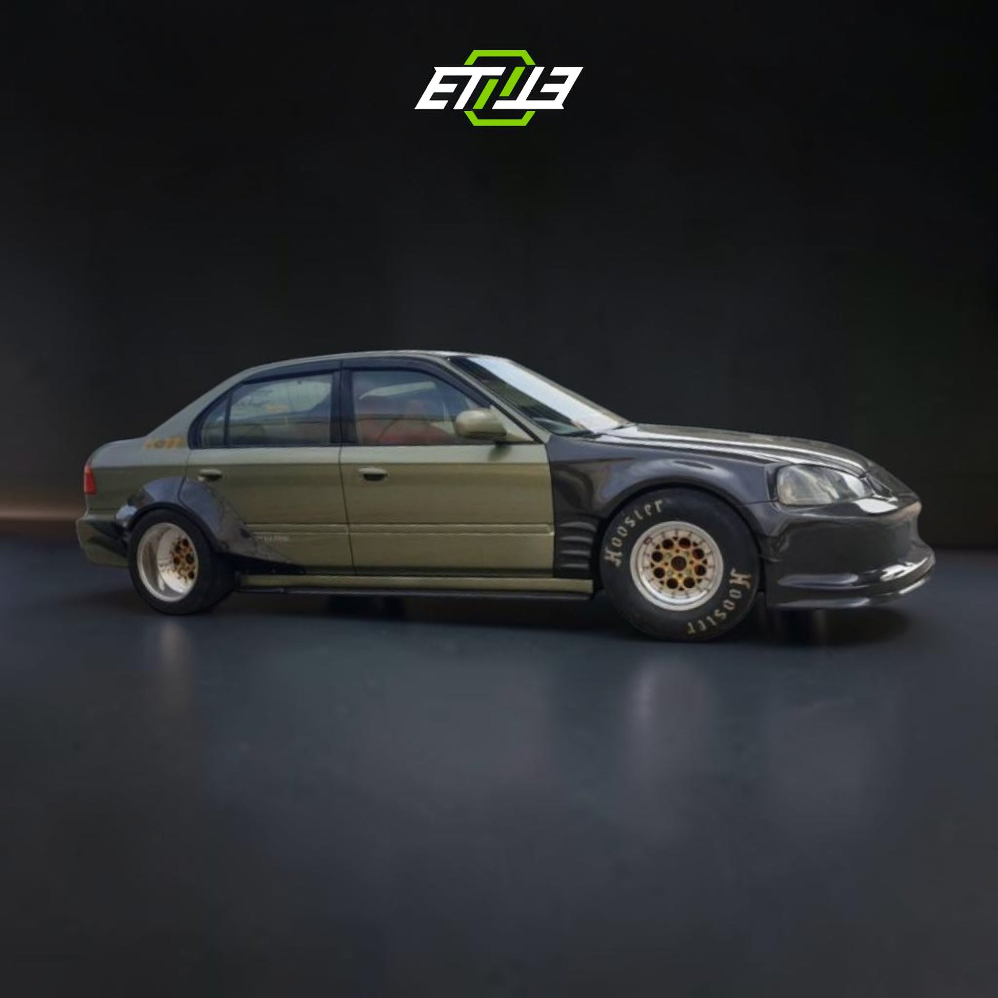 ETi Honda Civic EK 2/4-Door Wide Drag Stance Carbon Fiber Fenders | Shopifydevstudio