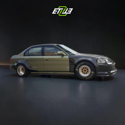 ETi Honda Civic EK 2/4-Door Wide Drag Stance Carbon Fiber Fenders | Shopifydevstudio