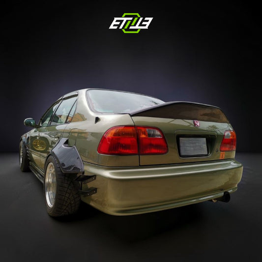 ETi Honda Civic EK 4-Door Drag Stance Wide Carbon Fiber Rear Fender Flares | Shopifydevstudio