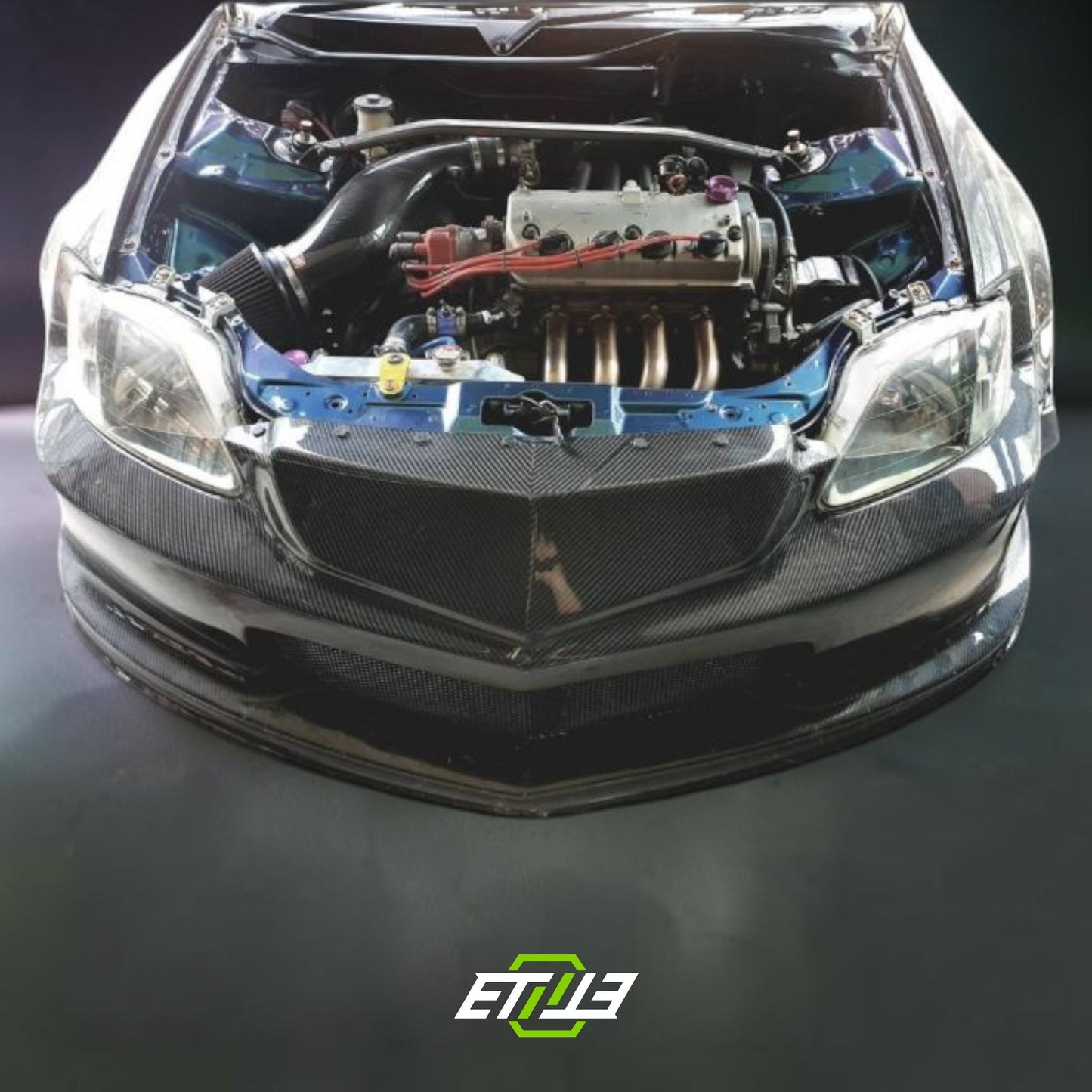 ETi Honda Civic EK Drag Stance Carbon Fiber Widebody Kit | Shopifydevstudio