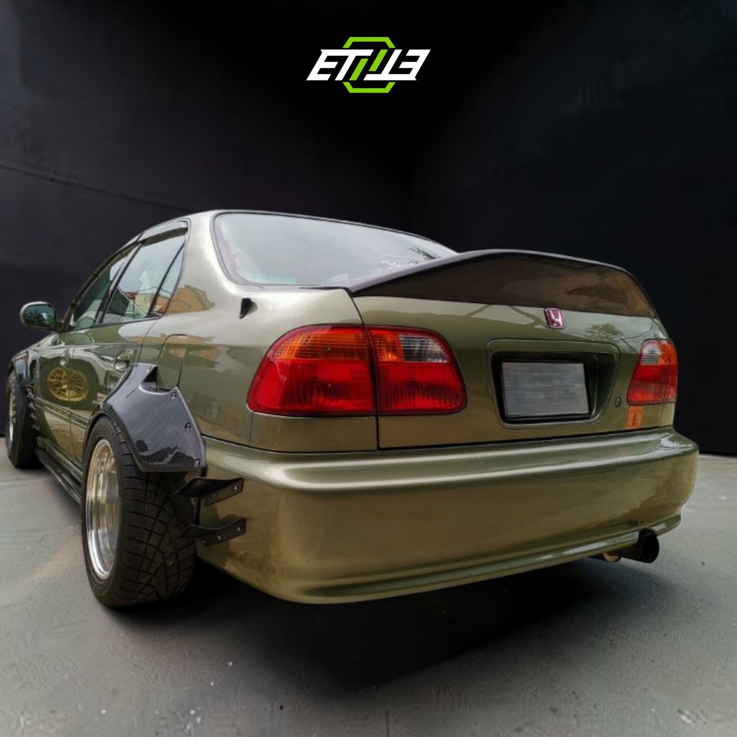 ETi Honda Civic EK Drag Stance Carbon Fiber Widebody Kit | Shopifydevstudio