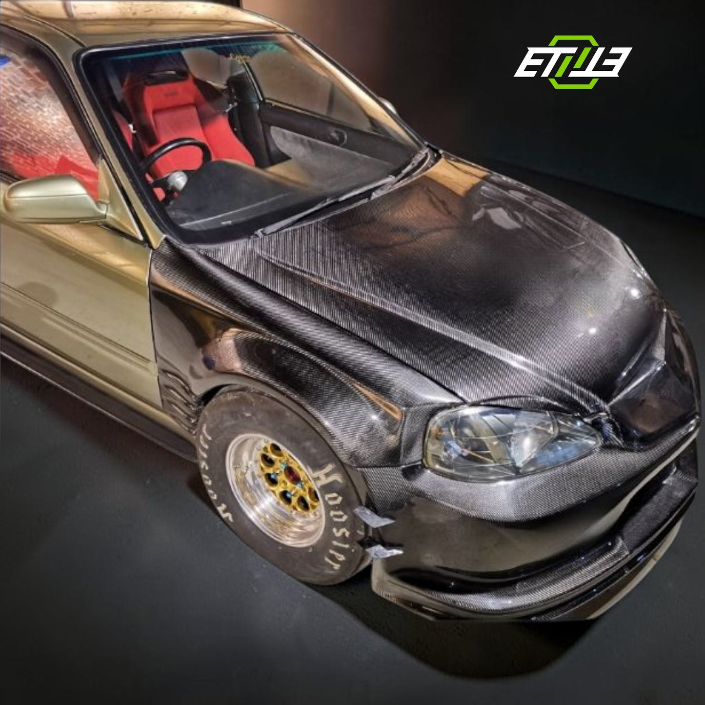 ETi Honda Civic EK Drag Stance Carbon Fiber Widebody Kit | Shopifydevstudio