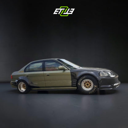 ETi Honda Civic EK Drag Stance Carbon Fiber Widebody Kit | Shopifydevstudio