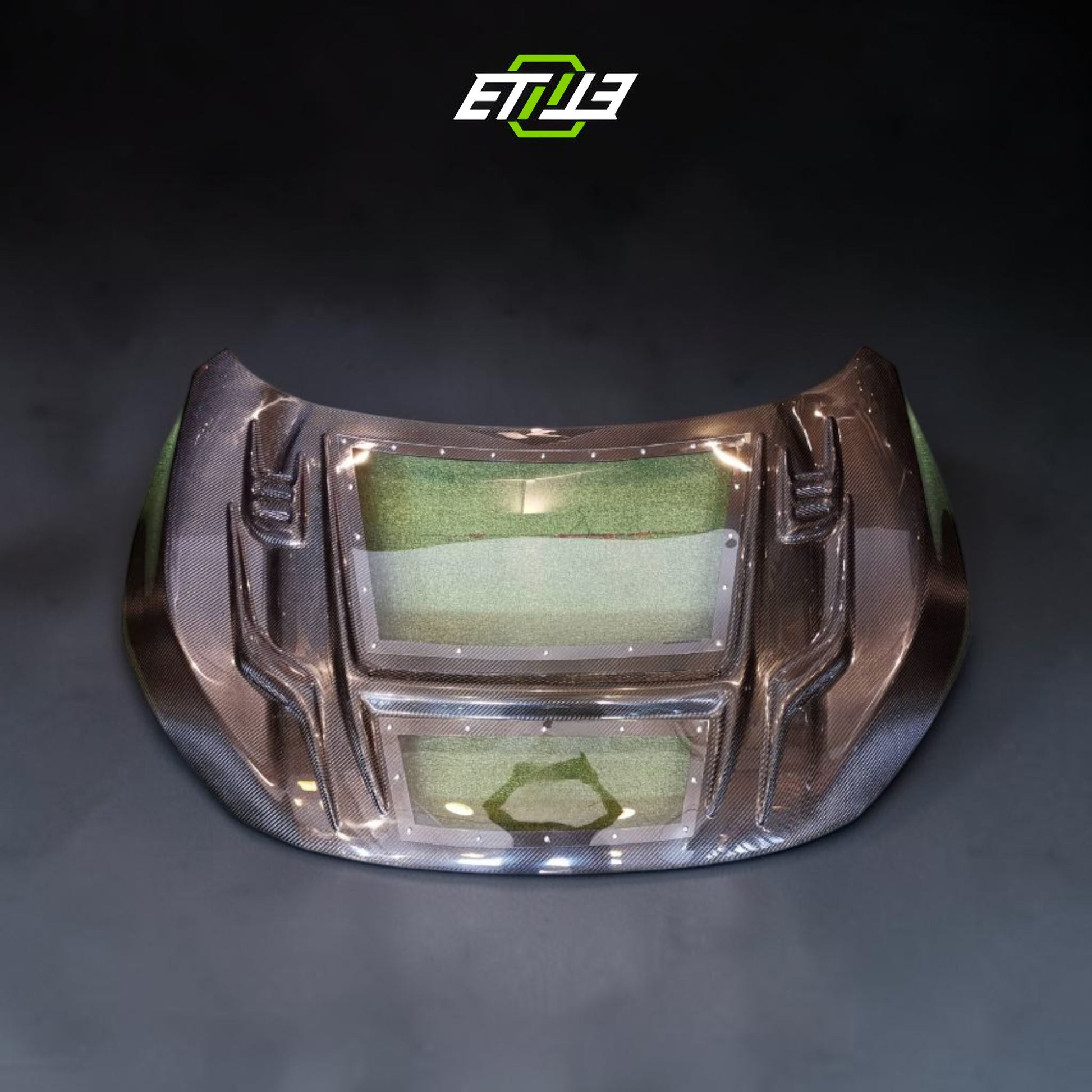 ETi Honda FK Carbon Fiber X Clear Hybrid V3 Hood | Shopifydevstudio