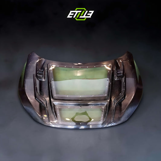 ETi Honda FK Carbon Fiber X Clear Hybrid V3 Hood