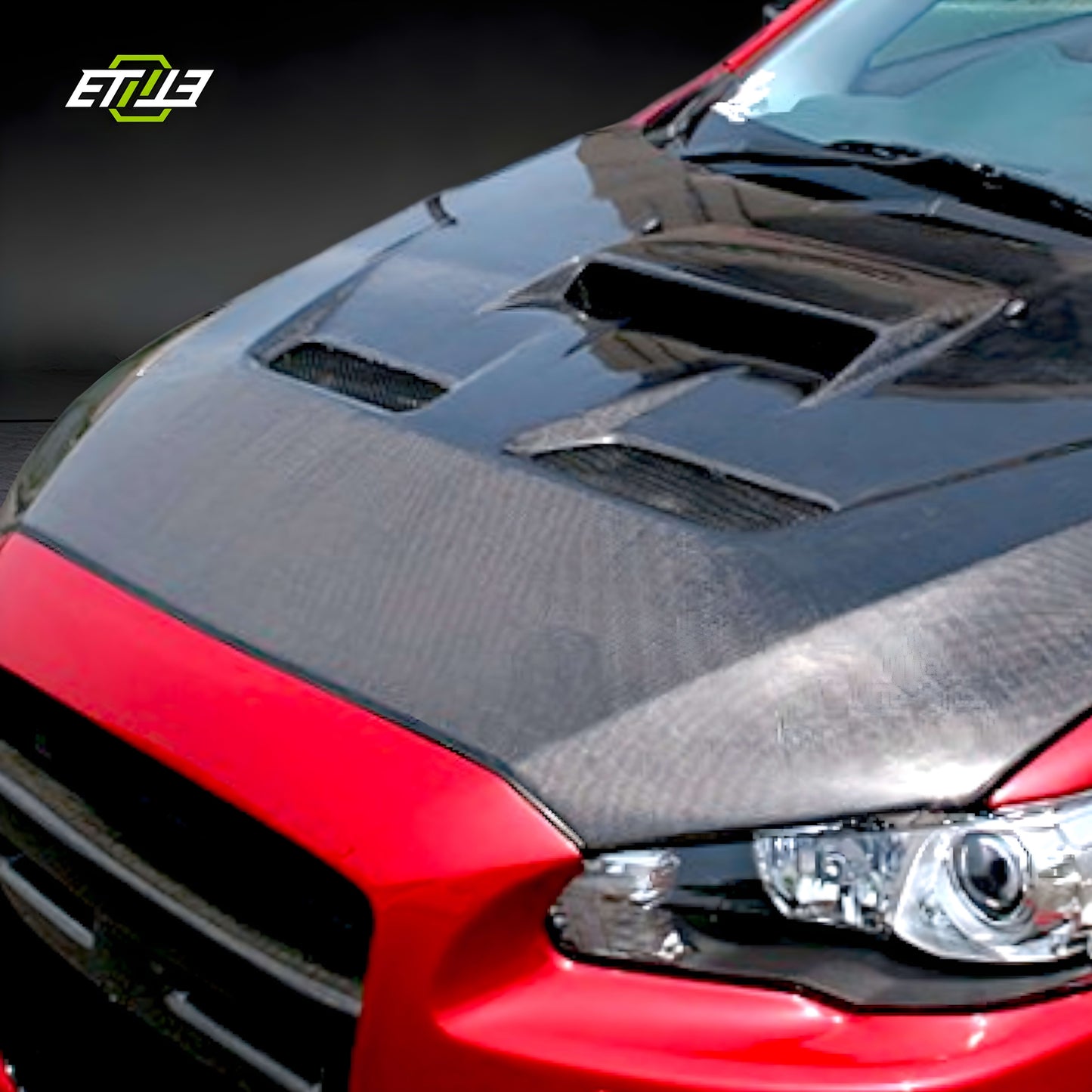 ETi MITSUBISHI EVO10 CHARGE SPEED Carbon Fiber Hood