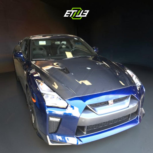 ETi NISSAN R35 08-15 GT Carbon Fiber Hood | SKU: ETI-HN01321-CF | ID: 10658250096921 | Shopifydevstudio