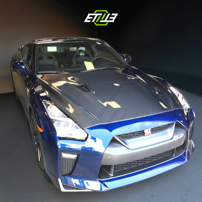 ETi NISSAN R35 08-15 GT Carbon Fiber Hood | SKU: ETI-HN01321-CF | ID: 10658250096921 | Shopifydevstudio