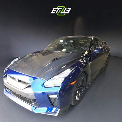 ETi NISSAN R35 08-15 GT Carbon Fiber Hood | SKU: ETI-HN01321-CF | ID: 10658250096921 | Shopifydevstudio
