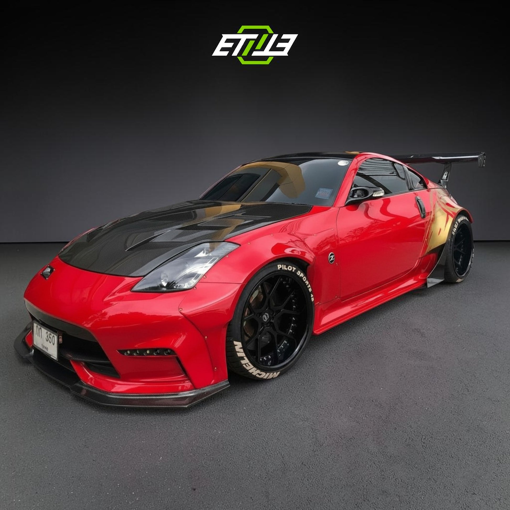 ETi Nissan 350Z MC Superleggera Carbon Fiber Hood | SKU: ETI-HN02100-CF | ID: 10658250883353 | Shopifydevstudio