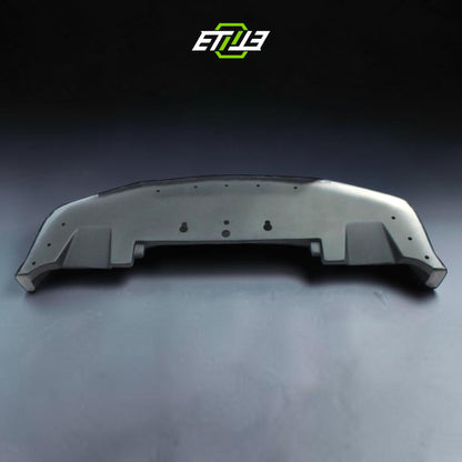 R34 front splitter fitted on car — bespoke carbon, ETi