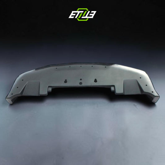 R34 front splitter fitted on car — bespoke carbon, ETi