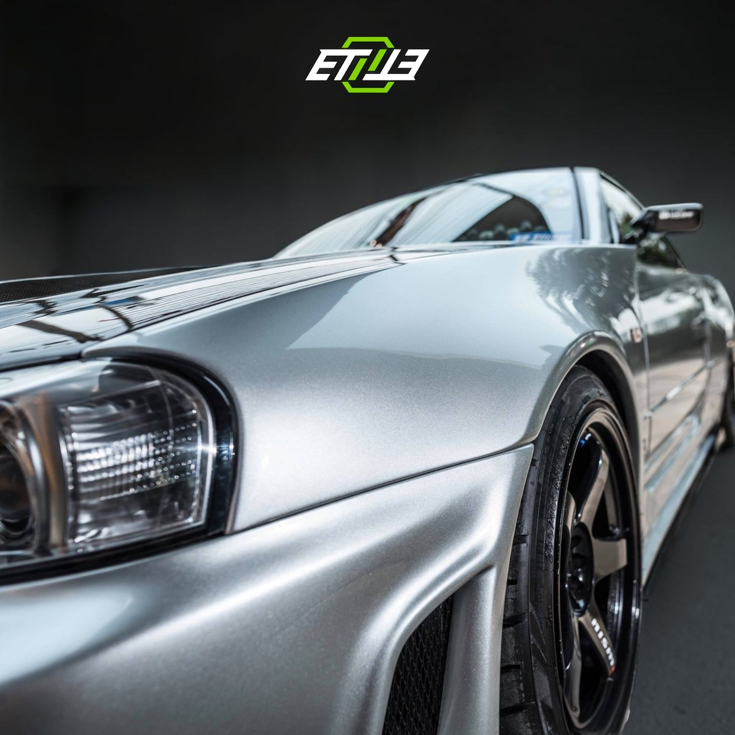 R34 Z-Tune style front fenders — bespoke carbon, pair view, ETi