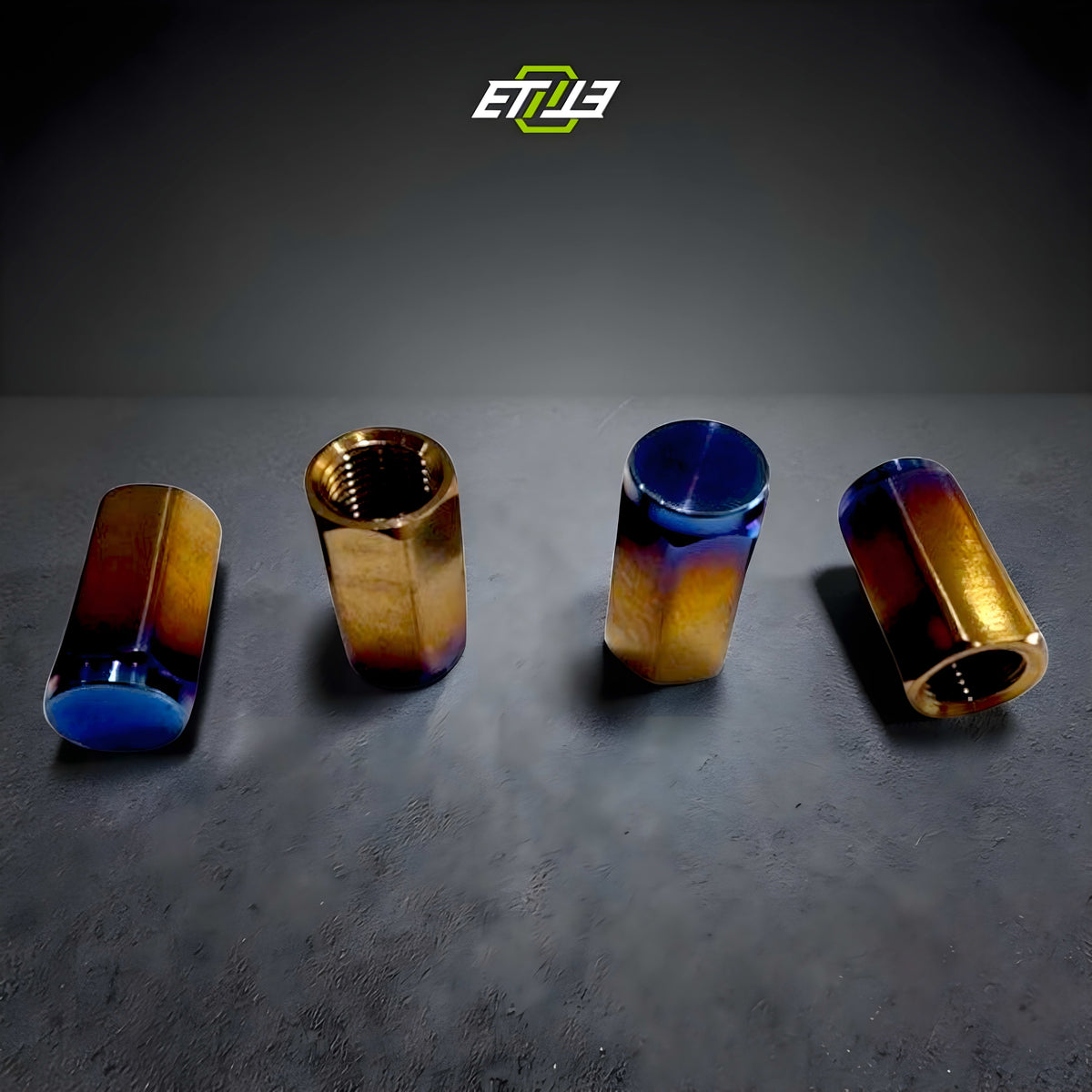 ETi Titanium Valve Stem Caps