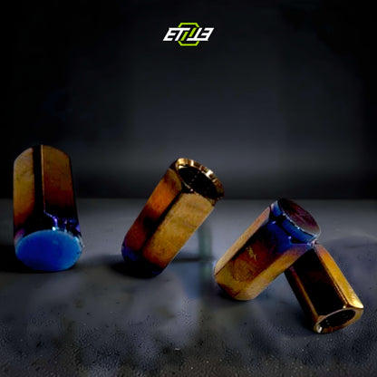 ETi Titanium Valve Stem Caps