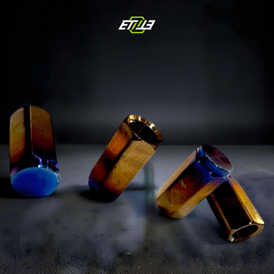 ETi Titanium Valve Stem Caps