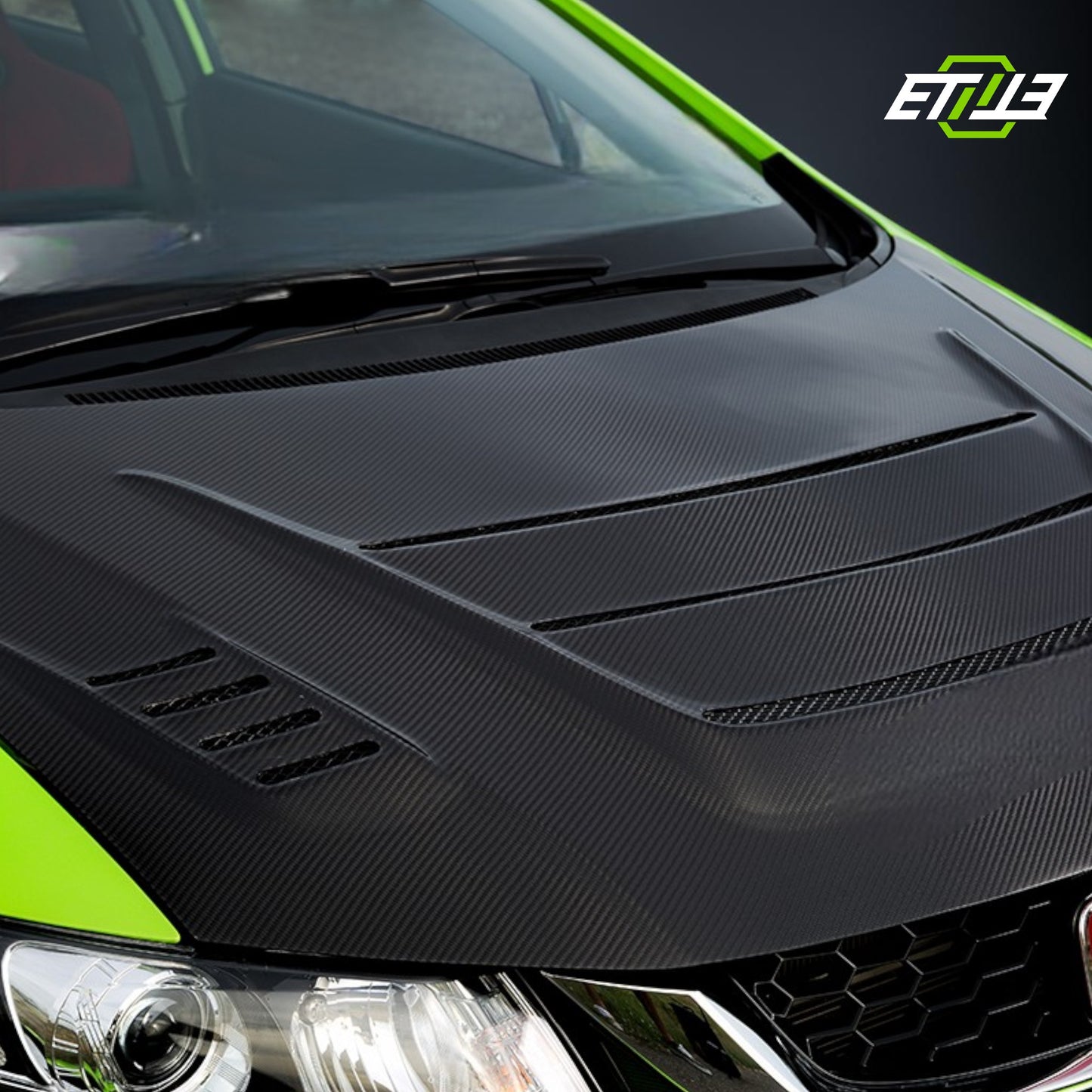 Honda Civic 2012 FB J's Racing Style Carbon Fiber Hood | Shopifydevstudio