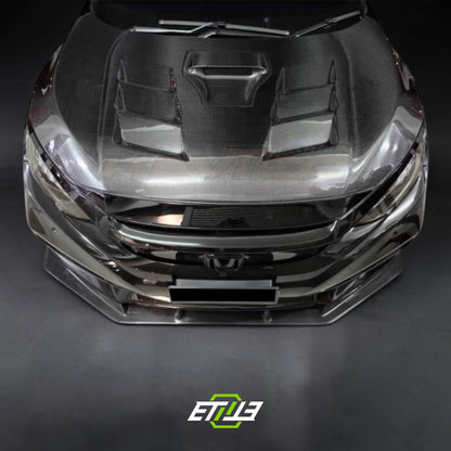 Honda FC/FK V Shape Vented Style Hood | Shopifydevstudio