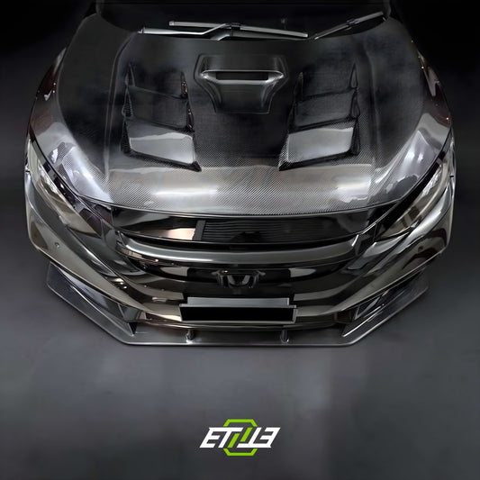 Honda FC/FK V Shape Vented Style Hood