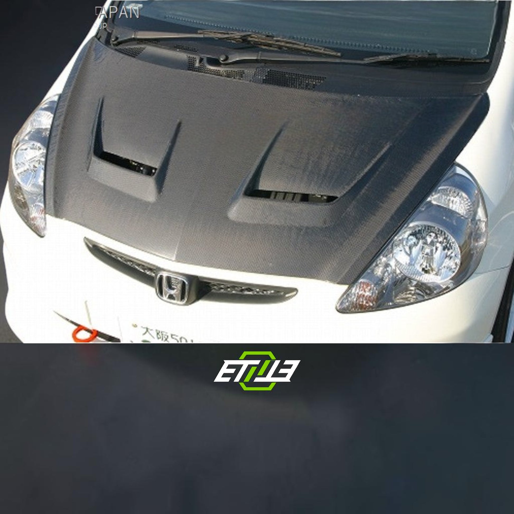 ETi Honda Jazz/Fit GD J's Racing Spec Carbon Fiber Hood | SKU: None | ID: 9904910860569 | Shopifydevstudio