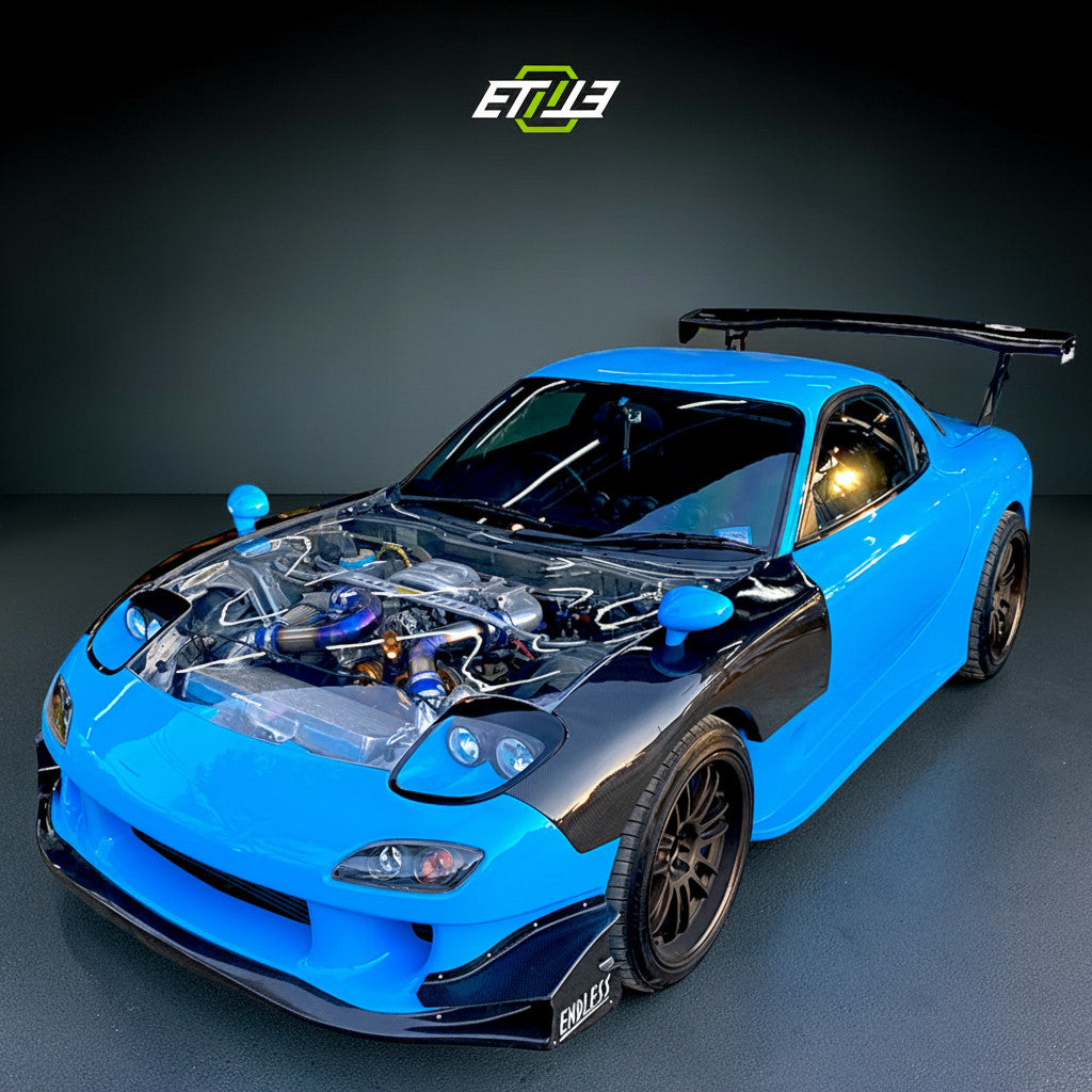 Mazda RX-7 FD3S Lexan OEM-Style Hood - 3