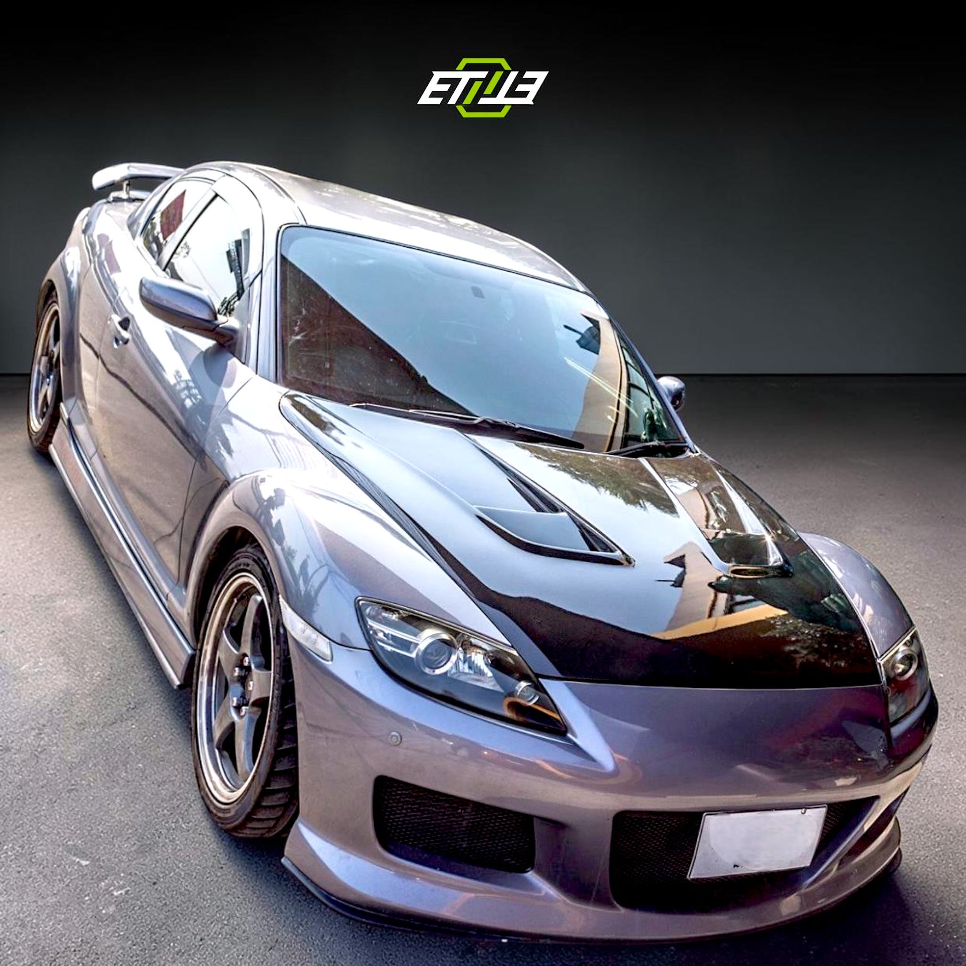 Mazda RX-8 RE-2 Carbon Fiber Hood | SKU: ETI-HM02435-CF | ID: 10627884712217 | Shopifydevstudio