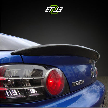 Mazda RX-8 Rear Trunk Lip Spoiler | SKU: RX8-CF-7 | ID: 10627885400345 | Shopifydevstudio