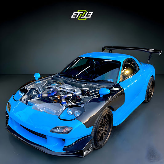 Mazda RX-7 (FD3S) Clear Polycarbonate (Lexan) OEM-Style Hood