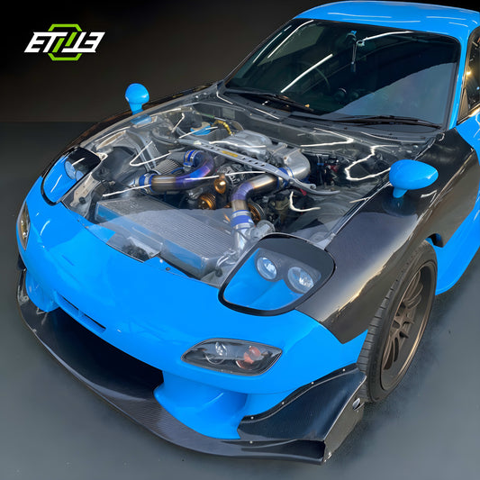 Mazda RX-7 (FD3S) Clear Polycarbonate (Lexan) OEM-Style Hood