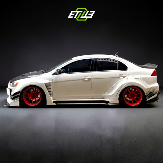 Mitsubishi Lancer EX Evo X Style Rear Fender & Skirt Kit - V2