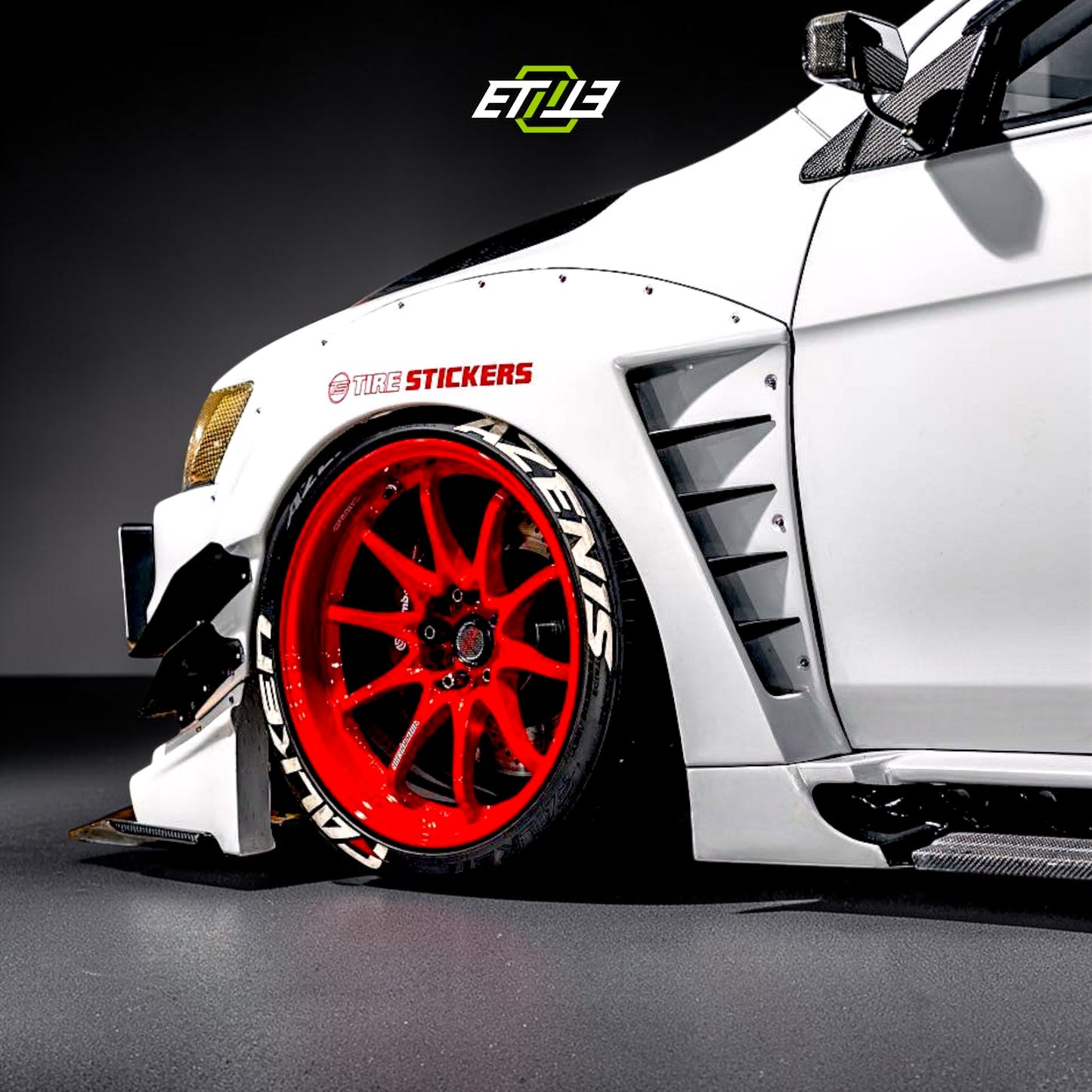 Mitsubishi Lancer Evolution X Carbon Fiber Front Bumper Splitter | Shopifydevstudio
