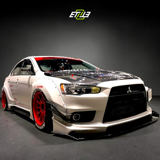 Mitsubishi Lancer Evolution X Carbon Fiber Front Bumper Splitter | Shopifydevstudio