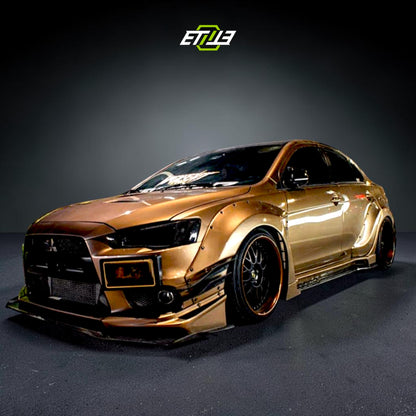 Mitsubishi Lancer Evolution X Carbon Fiber Front Bumper Splitter | Shopifydevstudio