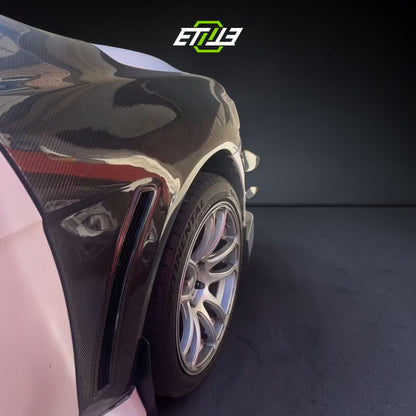 Mitsubishi Lancer Evolution X Carbon Fiber Front Fender Flare | Shopifydevstudio